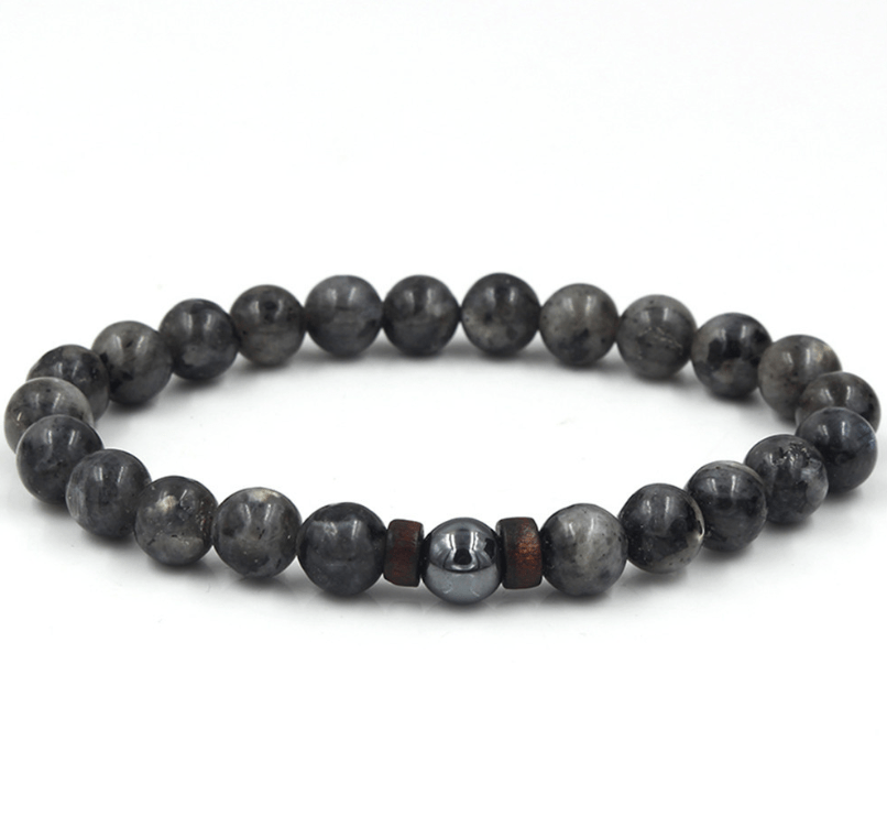 STORAZONE Mens Collections A Personality Men's Black Volcanic Stone Bracelet