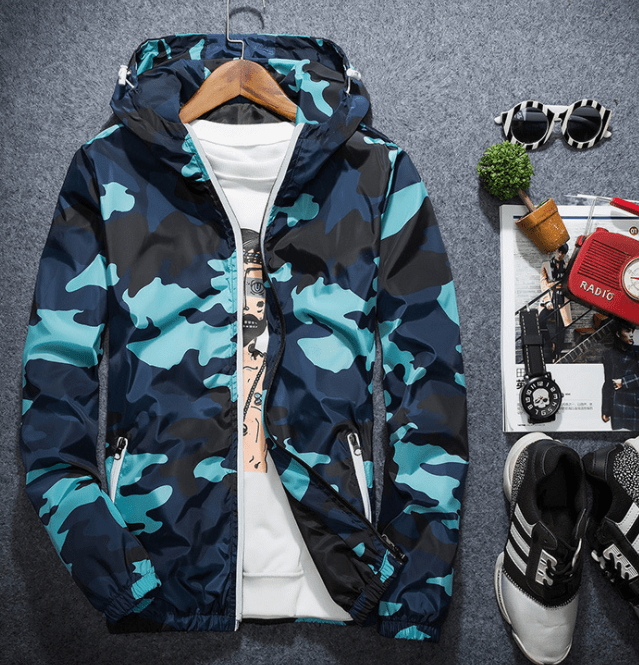 STORAZONE Mens Collections Blue / 2XL Covrlge Men Jacket Fashion Spring Men Brand Camouflage Jackets Casual Mens Coat Men's Hooded Luminous Zipper Coats MWJ011