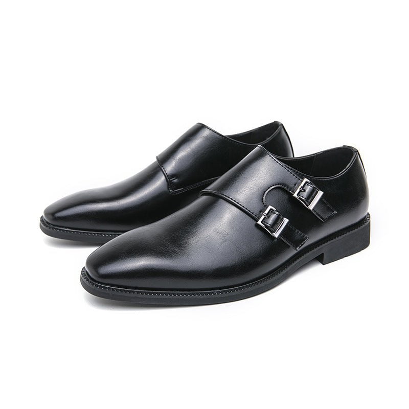 STORAZONE Mens Collections Business Formal Wear Leather Shoes Men's Casual Three Joint Pumps Mengke Buckle Office Wedding Shoes