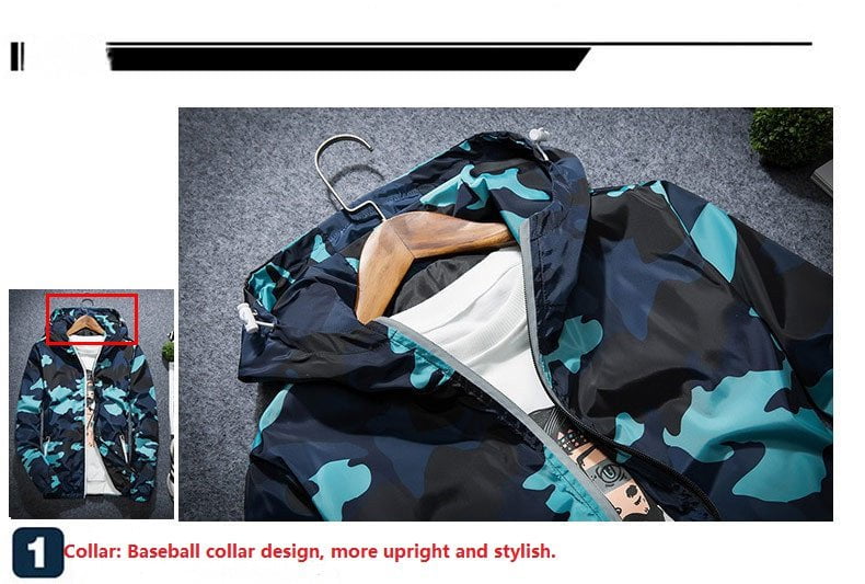 STORAZONE Mens Collections Covrlge Men Jacket Fashion Spring Men Brand Camouflage Jackets Casual Mens Coat Men's Hooded Luminous Zipper Coats MWJ011