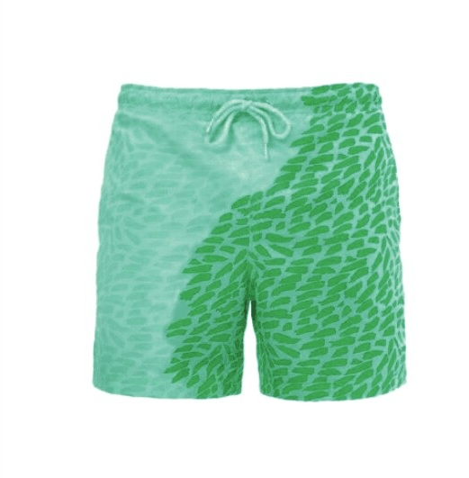 STORAZONE Mens Collections Green1 / 3XL Magical Change Color Beach Shorts Summer Men Swimming Trunks Swimwear Swimsuit Quick Dry bathing shorts Beach Pant