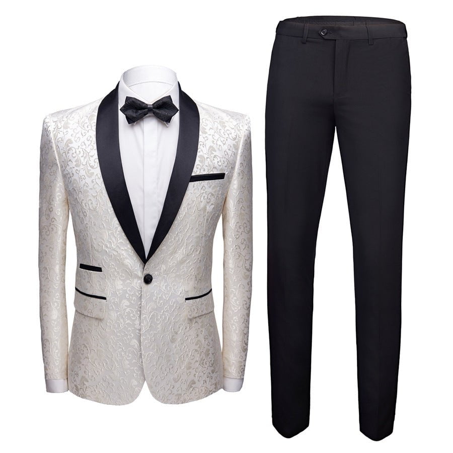 STORAZONE Mens Collections white / 165 94B(S) Men\'s suit suits men wedding Dress Suit Set