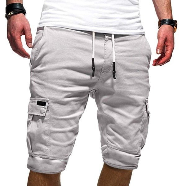 STORAZONE Mens Collections White / 2XL Men Casual Jogger Sports Cargo Shorts Military Combat Workout Gym Trousers Summer Mens Clothing