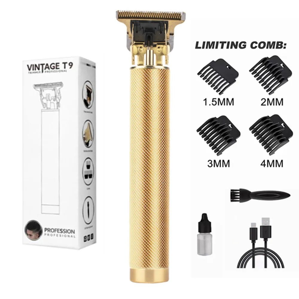 Storazone Mesh gold LCD Display T9 Electric Hairber 0mm Shaver Hair Trimer Home Appliances Travel Barber Razors Shaving Machine for Men Trimmer Man