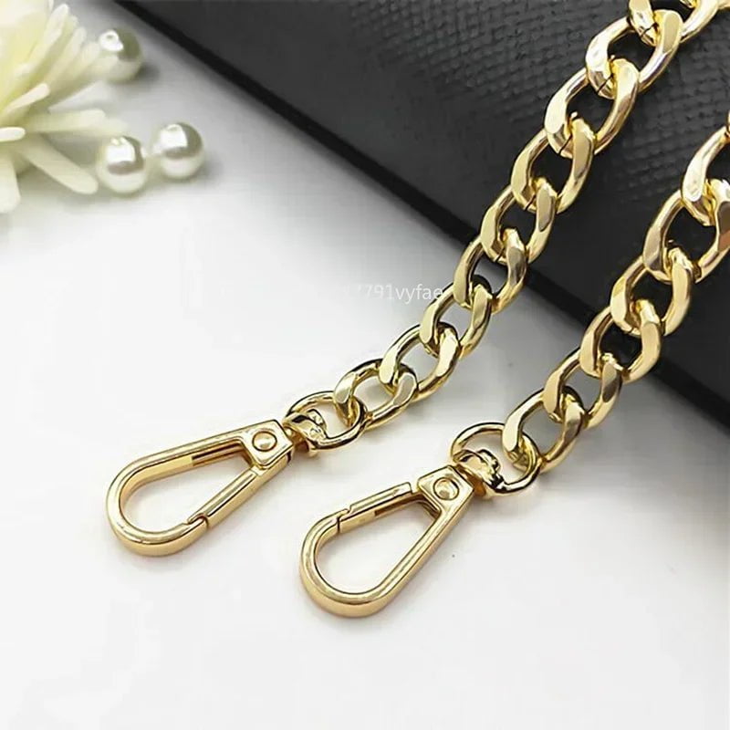 Storazone Metal Aluminum Bag Chain Replacement Parts Accessories For Hand-Woven Shoulder Handbag DIY Handmade Detachable Straps