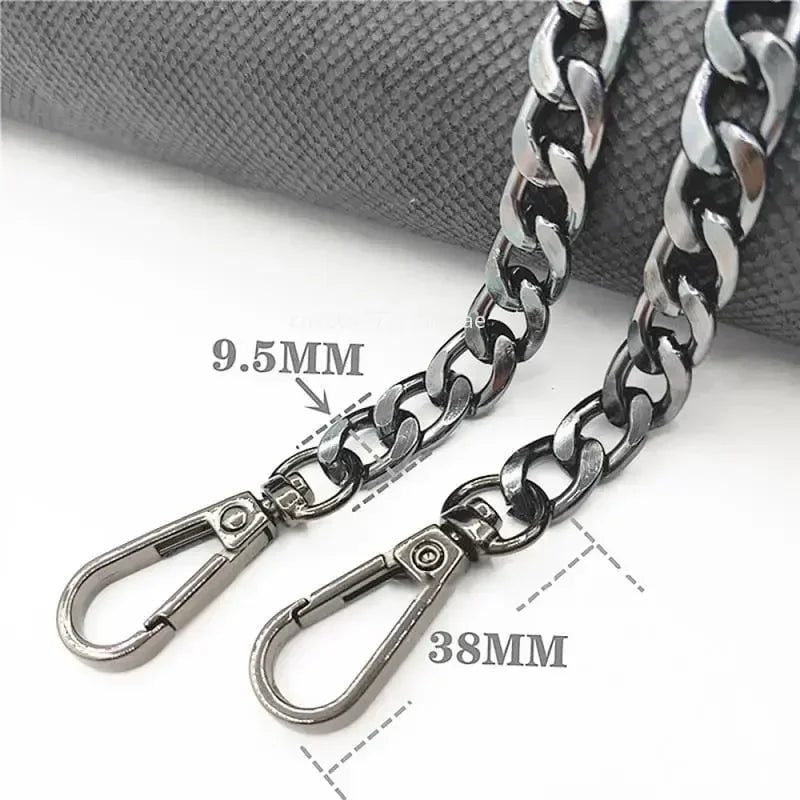 Storazone Metal Aluminum Bag Chain Replacement Parts Accessories For Hand-Woven Shoulder Handbag DIY Handmade Detachable Straps