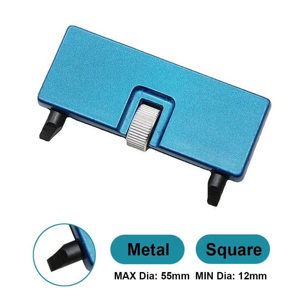 Storazone metal blue S Watch Tool Opening Tools Two Claw Adjustable Rectangular Remover Wrench For Watch Back Cover Backcass Opener Tool 55mm/53mm MAX