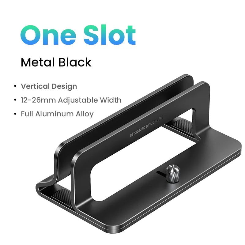 Storazone Metal One Slot 1 / brazil UGREEN Vertical Laptop Stand Holder Foldable Aluminum Notebook Stand Laptop Tablet Stand Support For Macbook Air Pro PC 17 inch