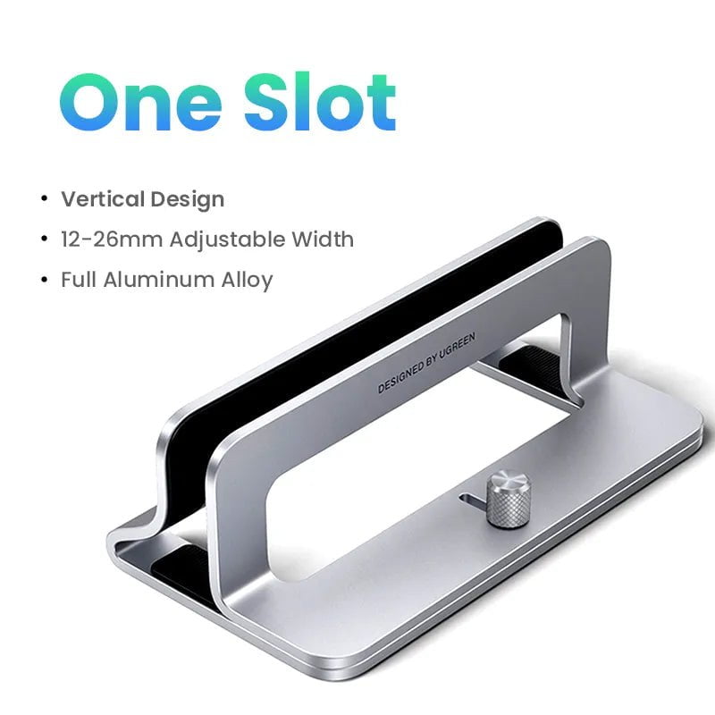 Storazone Metal One Slot / brazil UGREEN Vertical Laptop Stand Holder Foldable Aluminum Notebook Stand Laptop Tablet Stand Support For Macbook Air Pro PC 17 inch