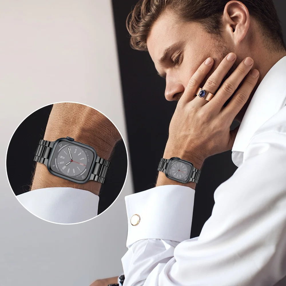 Storazone Metal strap For Apple watch Ultra/2 49mm 9 8 7 45mm 41mm Stainless steel high-end wristband For iWatch 6 5 4 3 SE 44mm 42mm 40mm