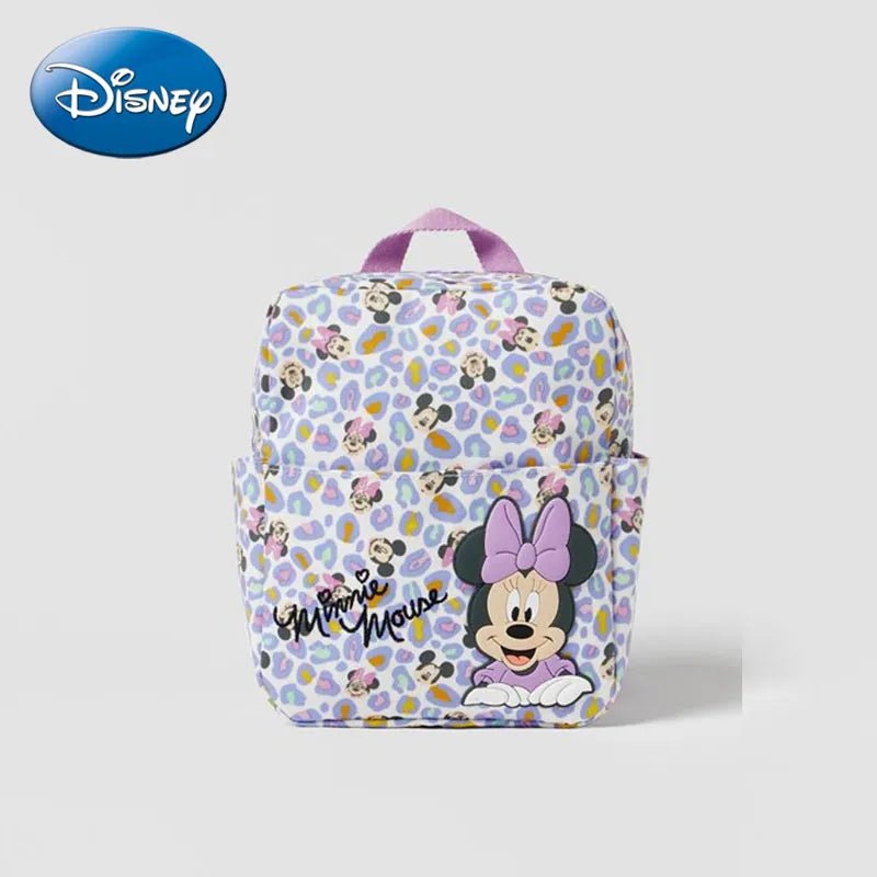 Storazone Mickey Disney Cute Mickey and Minnie Children's Backpack Girls Cartoon Print Large Capacity Book Storage Kindergarten Baby School Bag