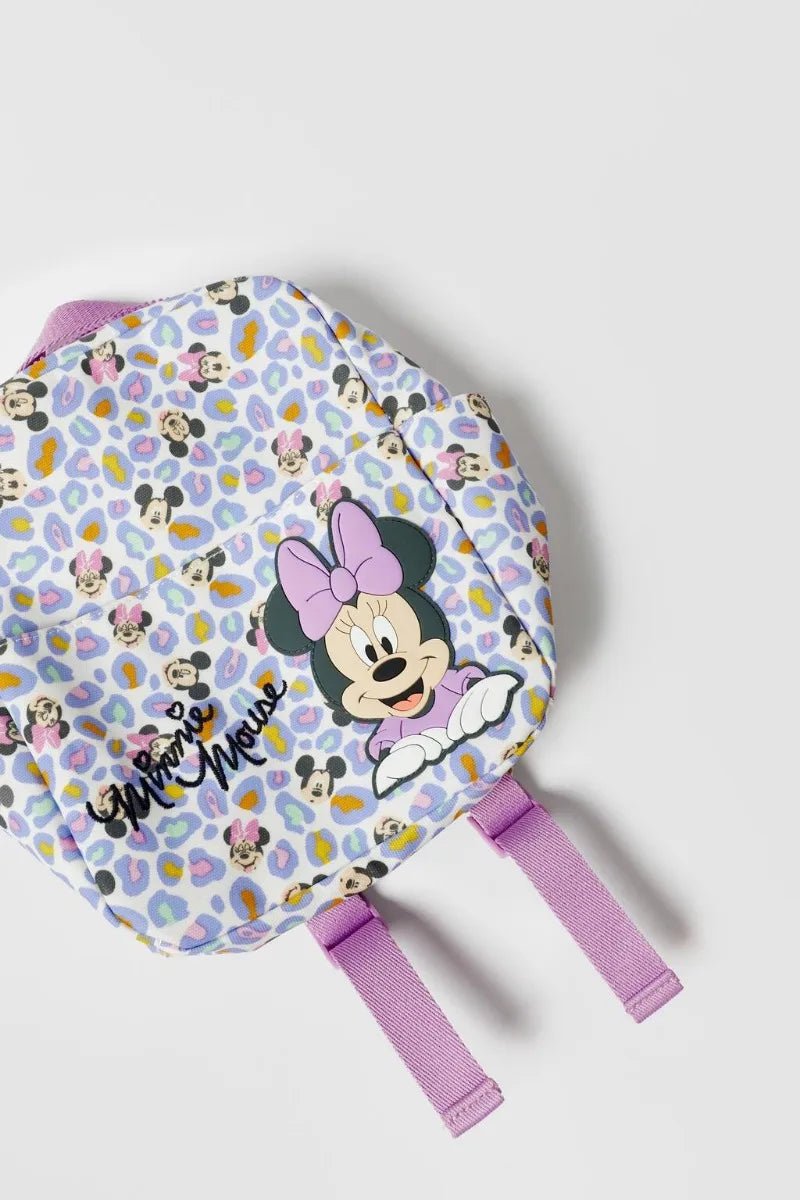 Storazone Mickey Disney Cute Mickey and Minnie Children's Backpack Girls Cartoon Print Large Capacity Book Storage Kindergarten Baby School Bag