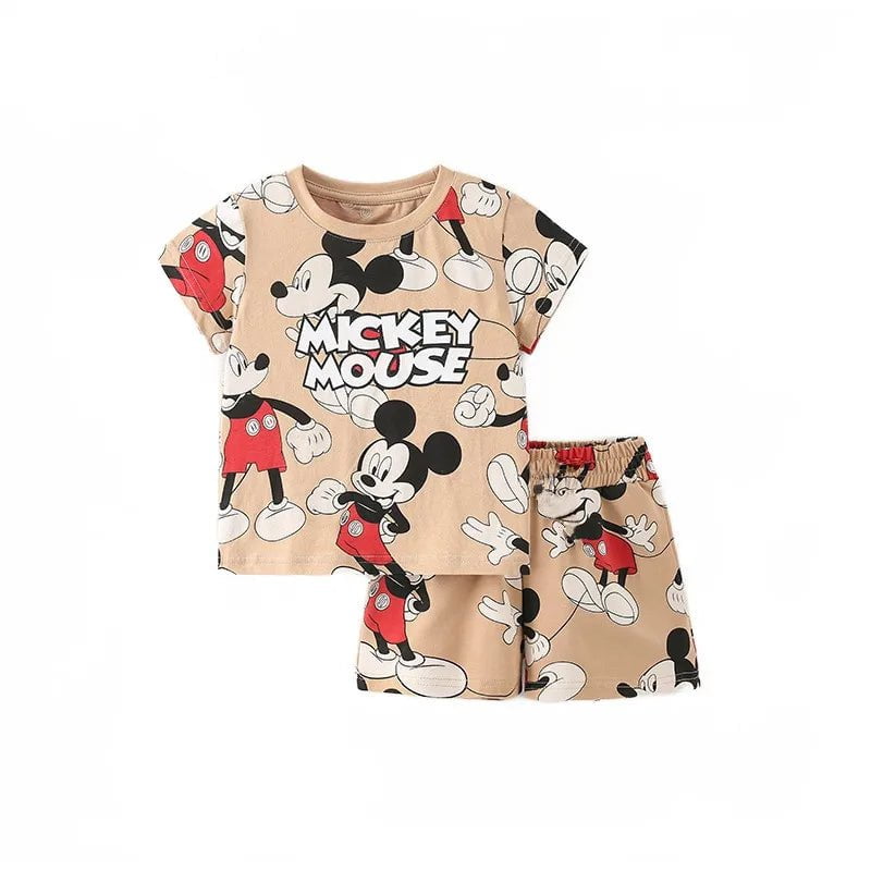 Storazone Mickey mouse Baby Kids Sport Clothing Disney Clothes Sets for Boys Costumes summer Cotton Baby Clothes 0 -3Years Old