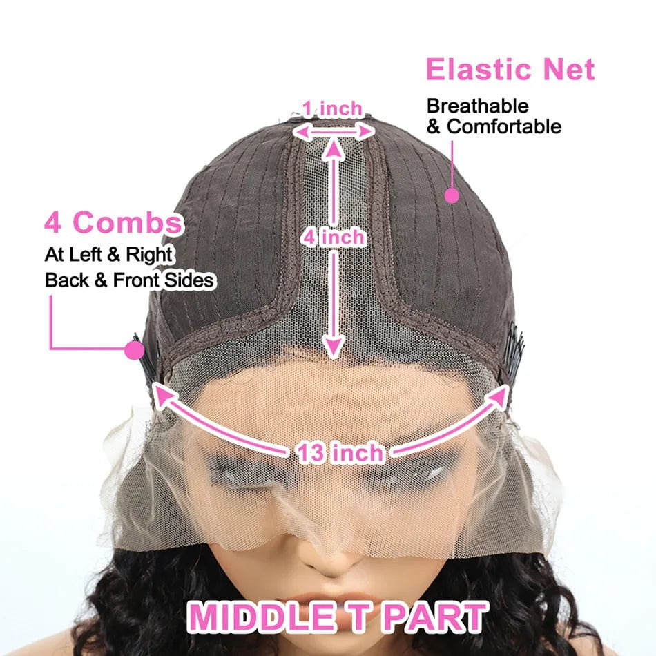 Storazone Middle Part Lace Wig / 8inches / Bob Wig | 180% Lolita Bob Wig Lace Front Human Hair Wigs Brazilian Short Bob Wig PrePlucked Natural Color Best Human Hair T Part Lace Wigs 180%