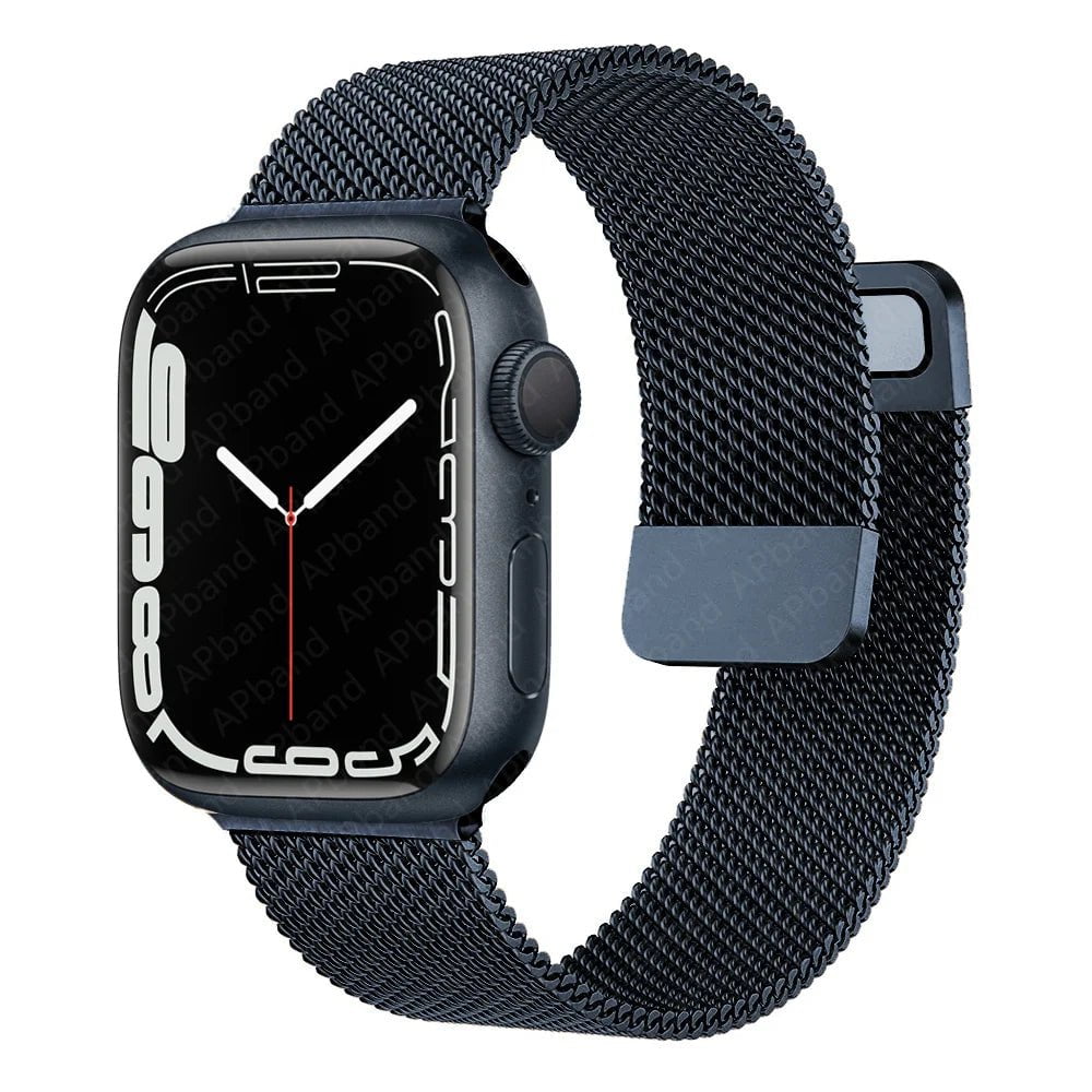 Storazone midnight / 38mm or 40mm 41mm Milanese Loop For Apple Watch Band 44mm 40mm 45mm 41mm 38mm 42mm 49mm 45 mm belt bracelet iWatch series 7 se 3 5 6 Ultra 8 Strap