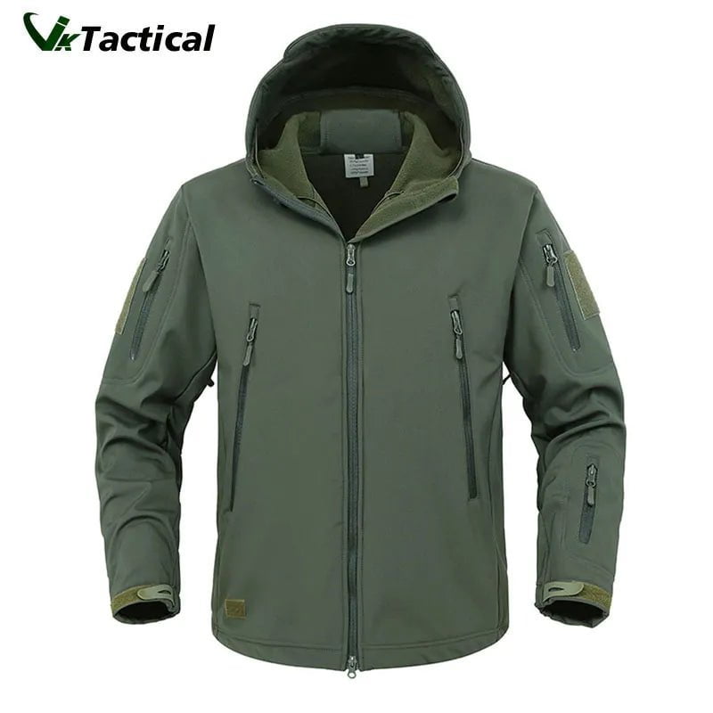 Storazone Military Shark Skin Soft Shell Jackets Men Tactical Windproof Waterproof Jacket Men Army Combat Jackets Mens Hooded Bomber Coats