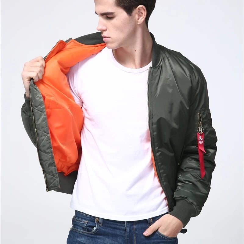 Storazone Military tactical Male Army MA-1 Flight Bomber Jacket Baseball Varsity College Pilot Air Force Waterproof Winter Coat For Men