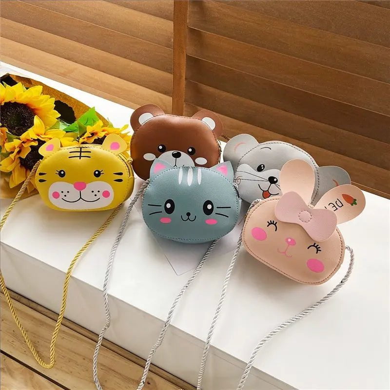 Storazone Mini Crossbody Bag for Children Cute Cartoon Cat Baby Girls Shoulder Bags Boys Kids Small Coin Purse Handbags Wallet