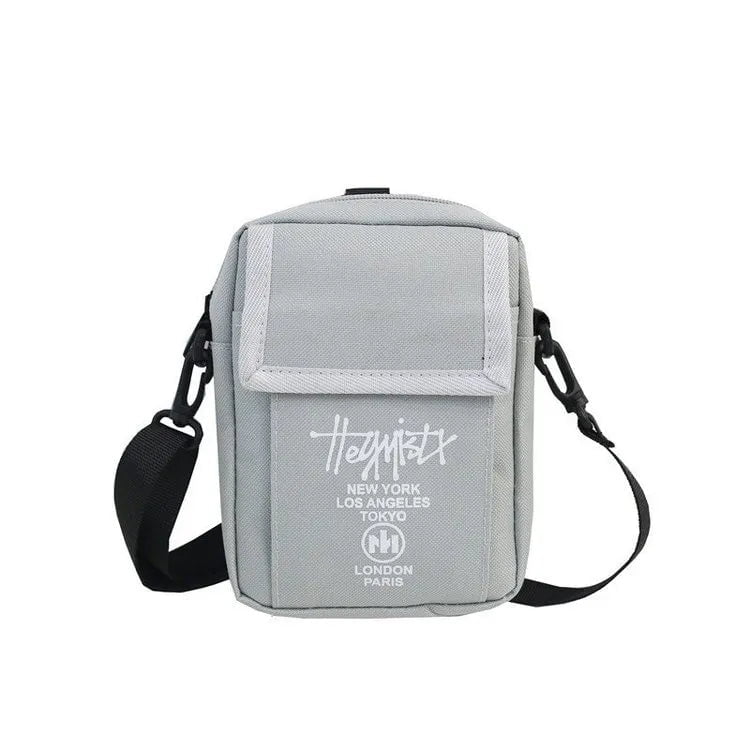 Storazone Mini(Max Length<20cm) / Gray STUY Street Hip Hop Shoulder Slung Mobile Phone For Teenagers Japanese Classic Small Bag Magazine