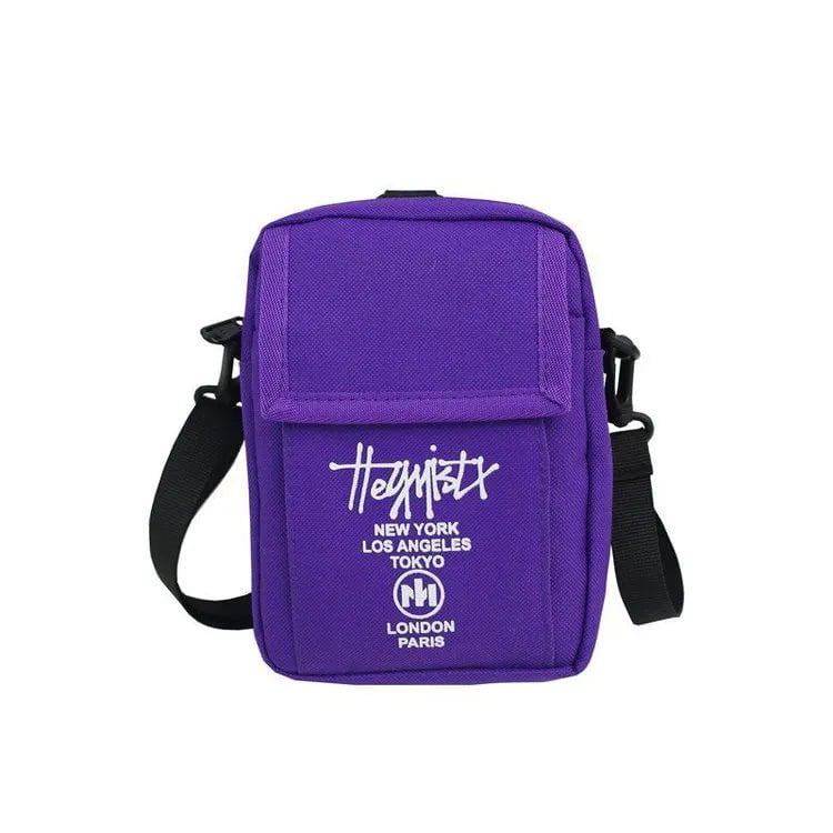 Storazone Mini(Max Length<20cm) / Purple STUY Street Hip Hop Shoulder Slung Mobile Phone For Teenagers Japanese Classic Small Bag Magazine