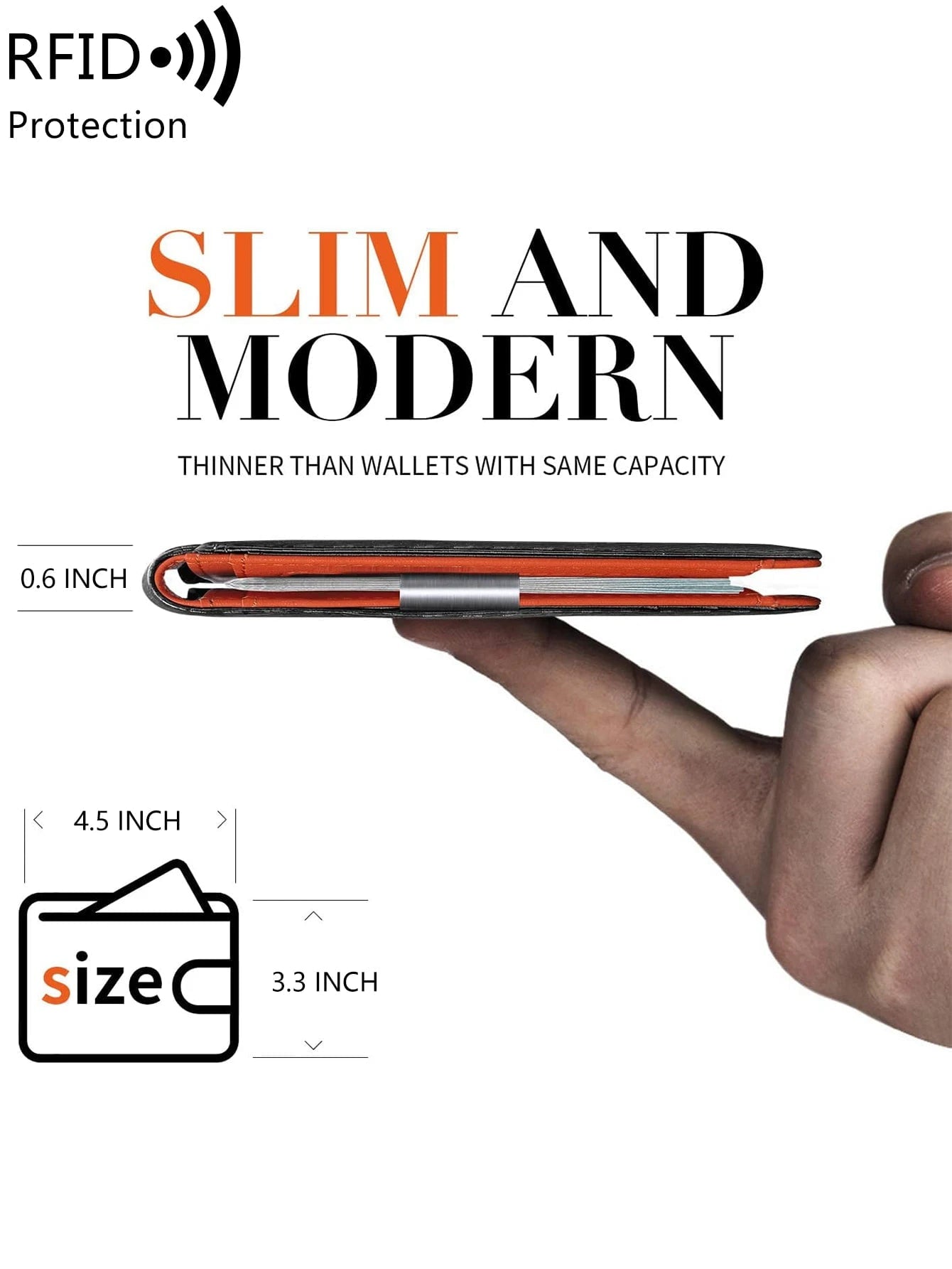 Storazone Minimalist men's RFID blocking multi-functional ultra-thin 12-card wallet, front pocket bi-fold solid color portable card holder