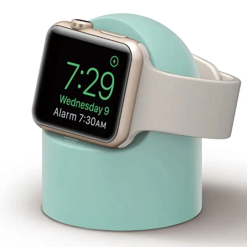 Storazone Mint Green / CHINA Charger Stand For Apple Watch Series Ultra/8/SE2/7/6/SE/4/3 49mm/45mm/44mm/42mm/41mm/40mm/38mm Durable Silicone Nightstand Mode