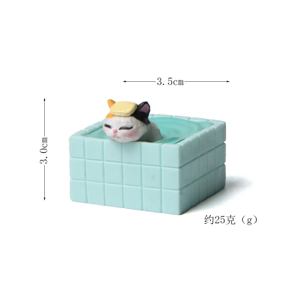 Storazone mix cat figure 6 Cat on Toilet Resin Home Decoration Action Figure Dollhouse Landscape Accessories Fairy Garden Miniatures Desktop Model Ornament