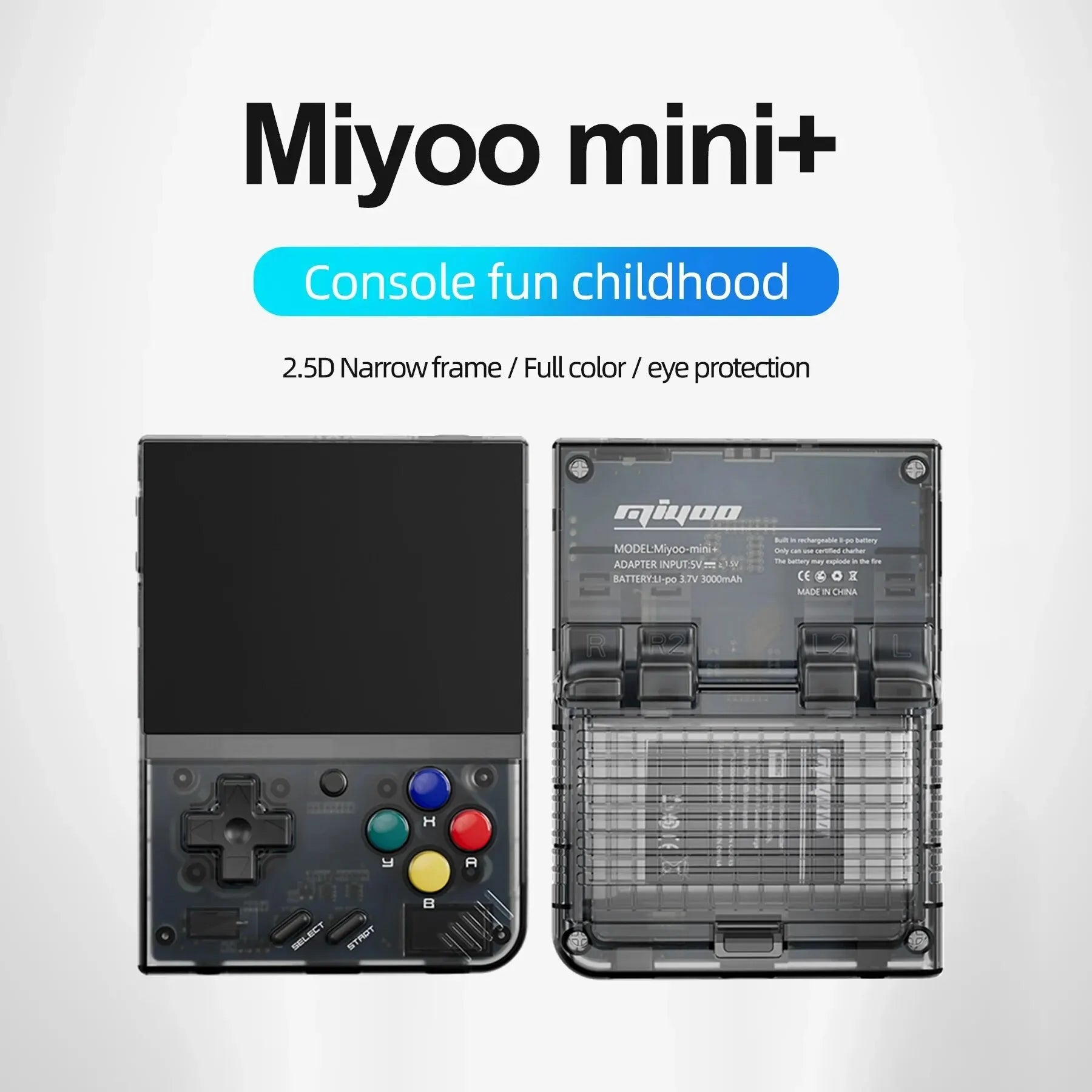 Storazone MIYOO Mini Plus Portable Retro Handheld Game Console V2 Mini+ 3.5 Inch IPS Screen Classic Video Game Console Linux System Gift