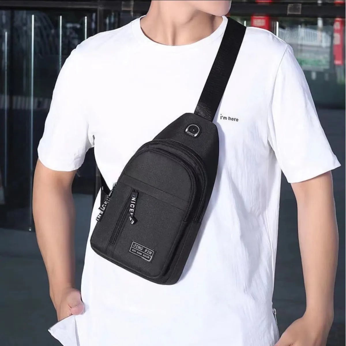 Storazone mochila masculina impermeável bolsa de ombro pequena enviar cor aleatória