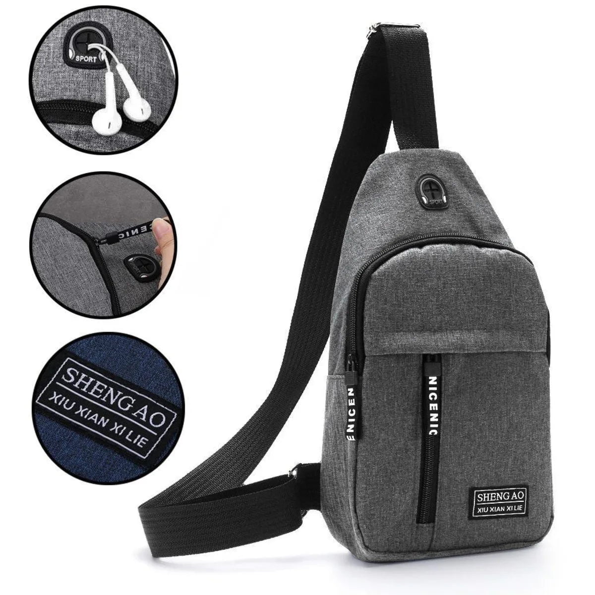 Storazone mochila masculina impermeável bolsa de ombro pequena enviar cor aleatória