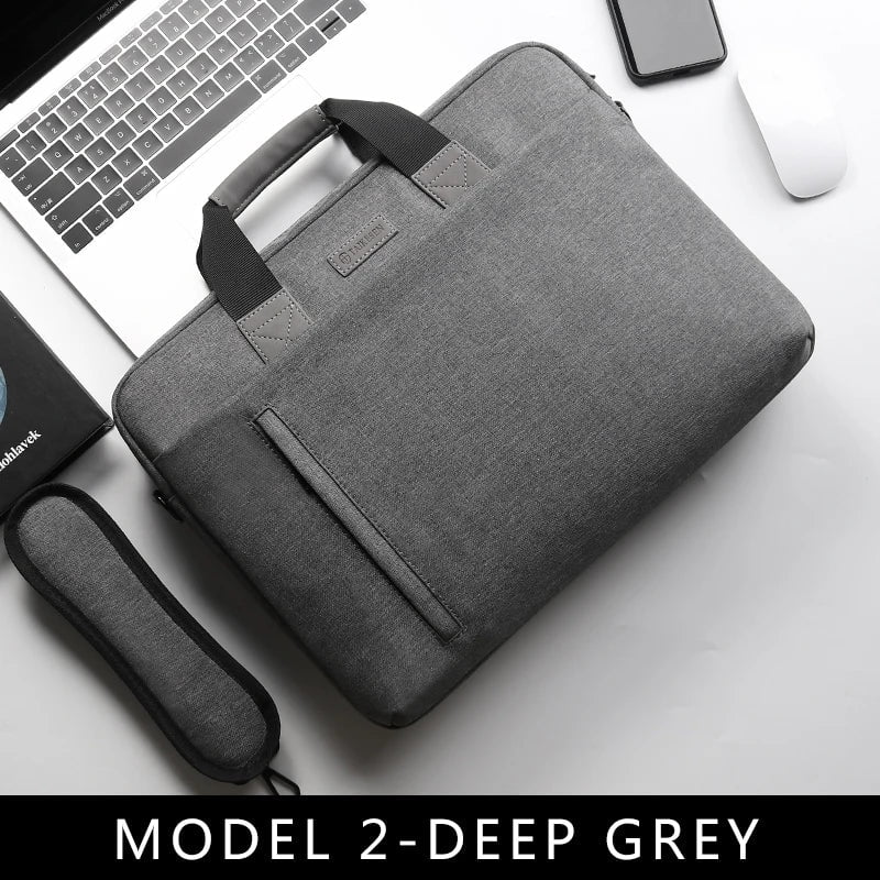 Storazone MODEL 2-DEEP GREY / 13.3inch Laptop Bag case 13.3 14 15.6 17.3 inch Waterproof Notebook Bag for Macbook Air Pro 13 15 Computer Shoulder Handbag Briefcase Bag