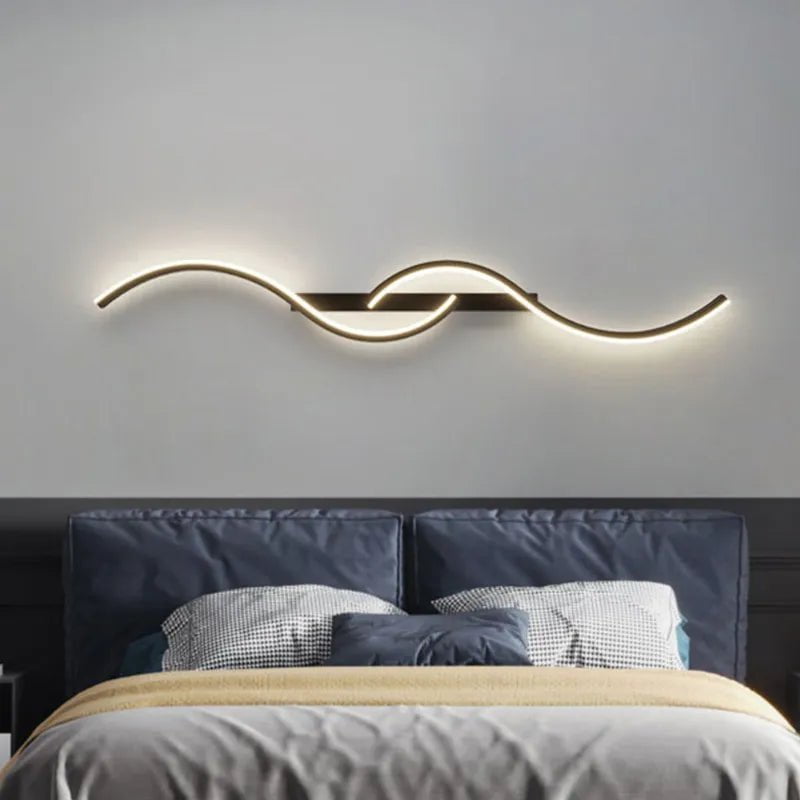 Storazone Modern LED Wall Lamp Minimalist Led Light Bedroom Bedside Long Strip Wall Sconces Living Room Home Indoor Lighting Fixture