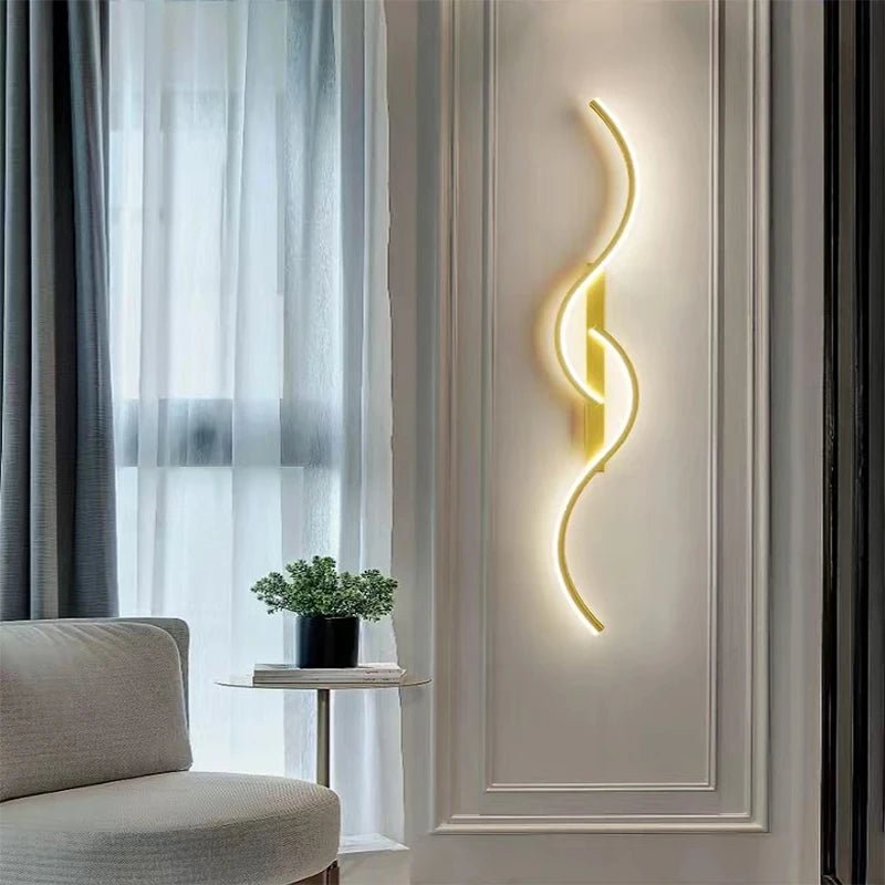 Storazone Modern LED Wall Lamp Minimalist Led Light Bedroom Bedside Long Strip Wall Sconces Living Room Home Indoor Lighting Fixture