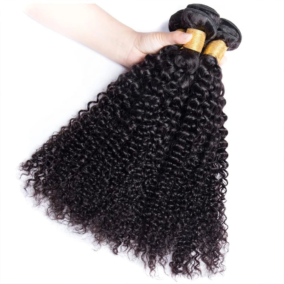 Storazone Mongolian Kinky Curly Human Hair Bundles Wholesale 1/3/4 Pieces Natural Hair Extensions Topper Woman Human Hair Free Shipping