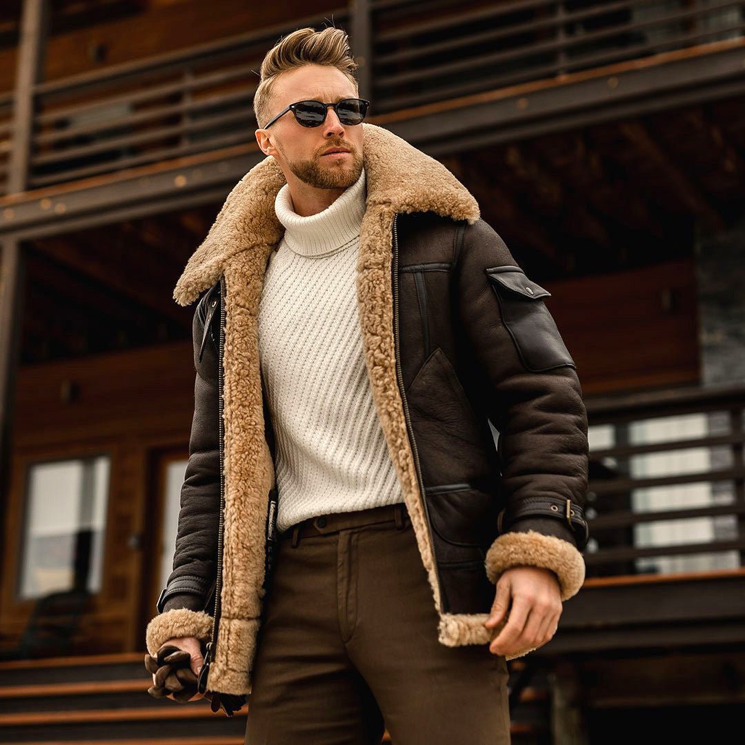 STORAZONE Montre Coffee / 2XL Winter Jacket Mens Military Fleece Warm Jackets Male Fur Collar Coats Army Tactical Jacket