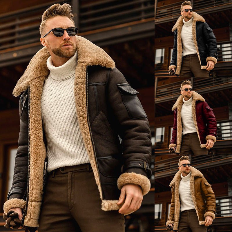 STORAZONE Montre Winter Jacket Mens Military Fleece Warm Jackets Male Fur Collar Coats Army Tactical Jacket