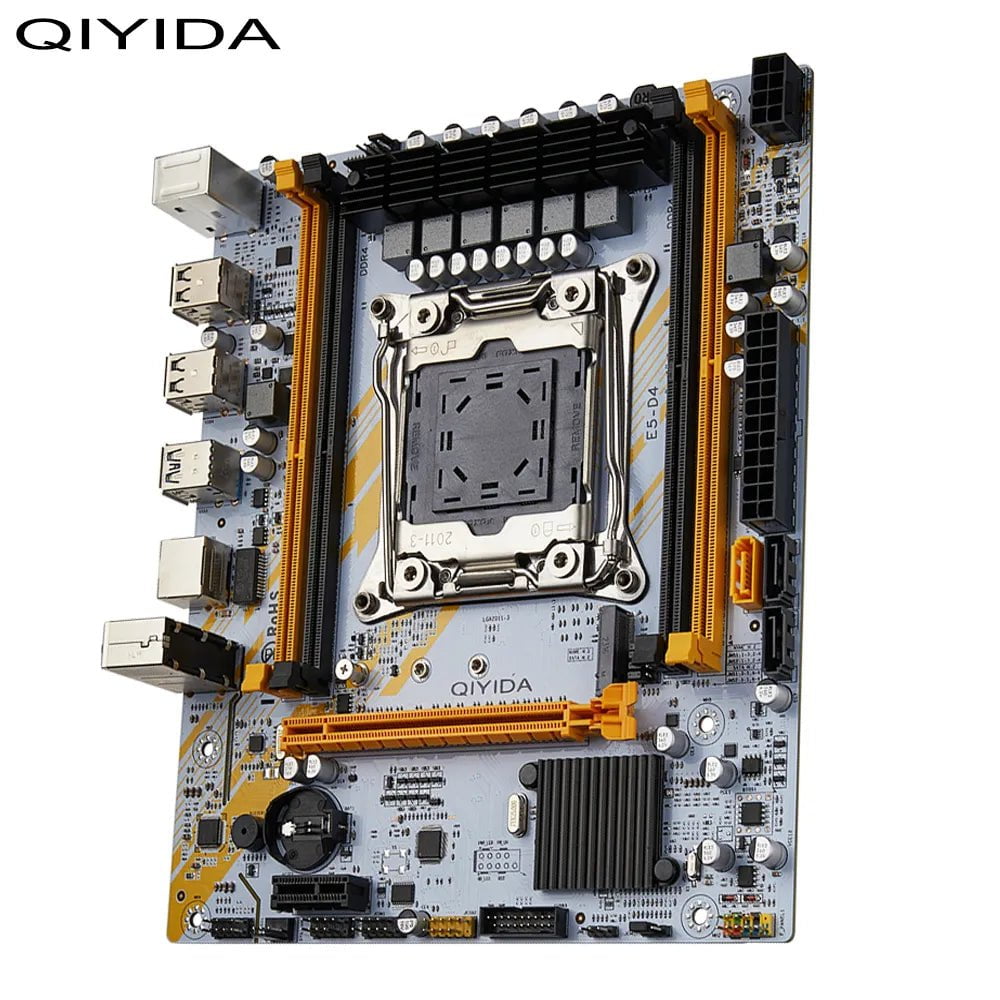 Storazone Motherboard+CPU+RAM QIYIDA X99 Motherboard LGA 2011-3 Set Kit Xeon E5 2680 V4 CPU Processor 32G=2*16G DDR4 REG ECC RAM Memory NAME M.2