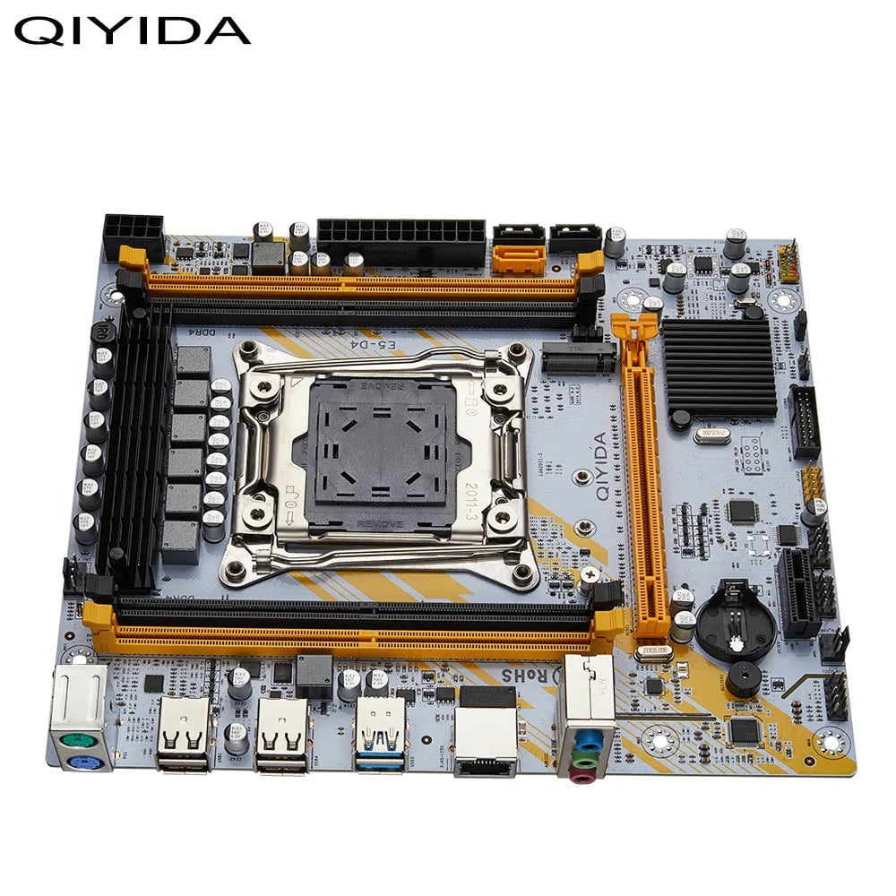 Storazone Motherboard+CPU+RAM QIYIDA X99 Motherboard LGA 2011-3 Set Kit Xeon E5 2680 V4 CPU Processor 32G=2*16G DDR4 REG ECC RAM Memory NAME M.2