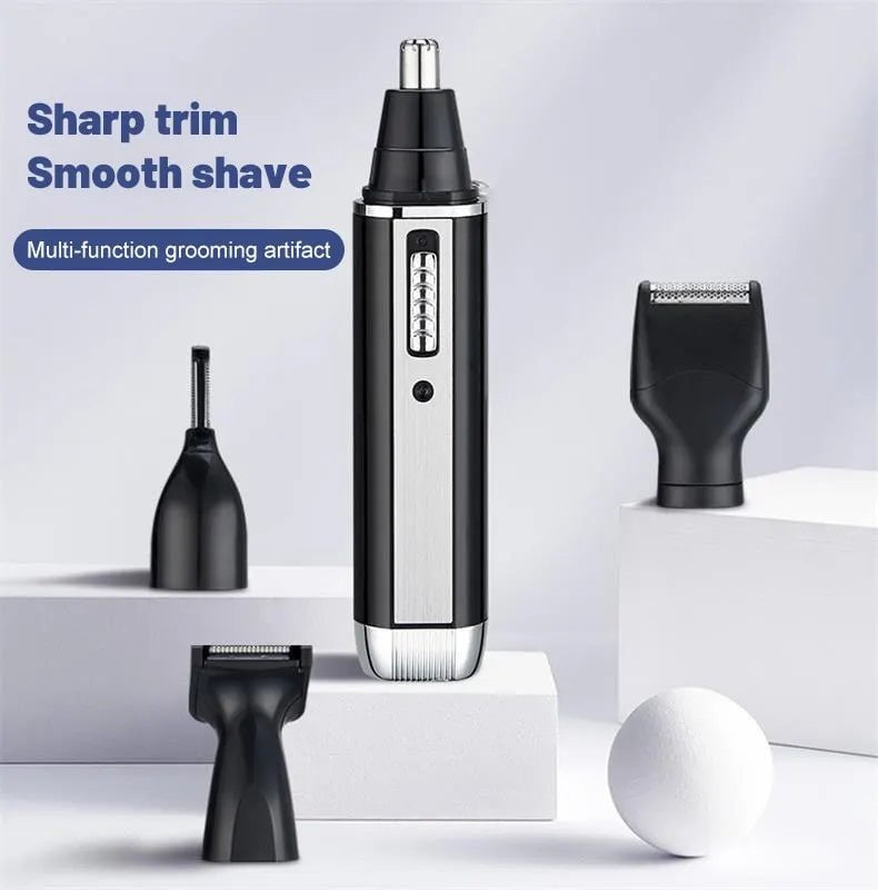 Storazone Multifunctional Nose Hair Trimmer 4 in 1 Rechargeable Nose Hair Trimmer Beard Trimmer Mens Miniature Razor Eyebrow Nose Hair