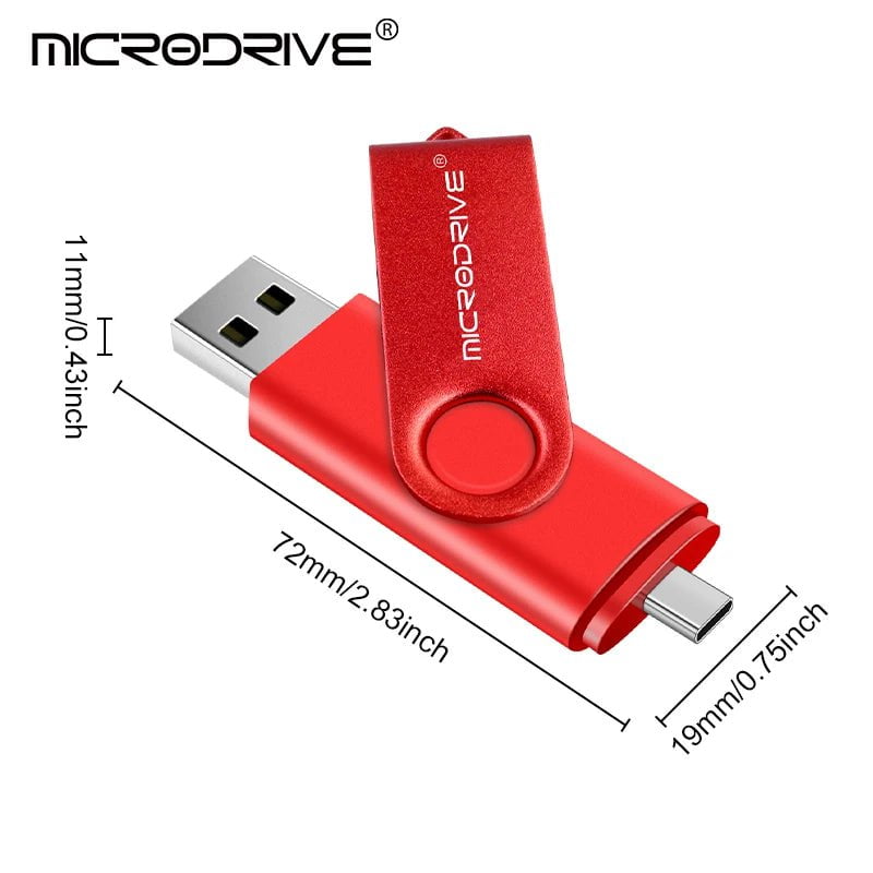 Storazone Multifunctional OTG 2 IN 1 type-c USB Flash Drive pendrive 128GB cle usb флэш-накопител stick 32/64 GB Pen Drive for phone