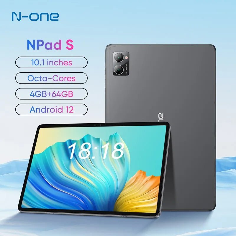 Storazone N-ONE NPad S 2023 10.1inch Tablet Pad 1280X800 HD 4GB 64GB Android 12 MTK8183 8-Cores 6600mAh Dual WIFI BT5.0 Tablettes