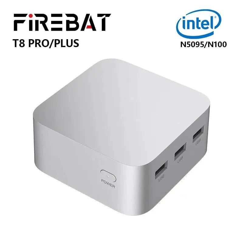 Storazone N100 16G 512G EU FIREBAT T8 Pro Plus Mini PC Intel Celeron N5095 N100 Desktop Gaming Computer 8GB 16GB 256GB 512GB DDR4 DDR5 WIFI5 BT4.2