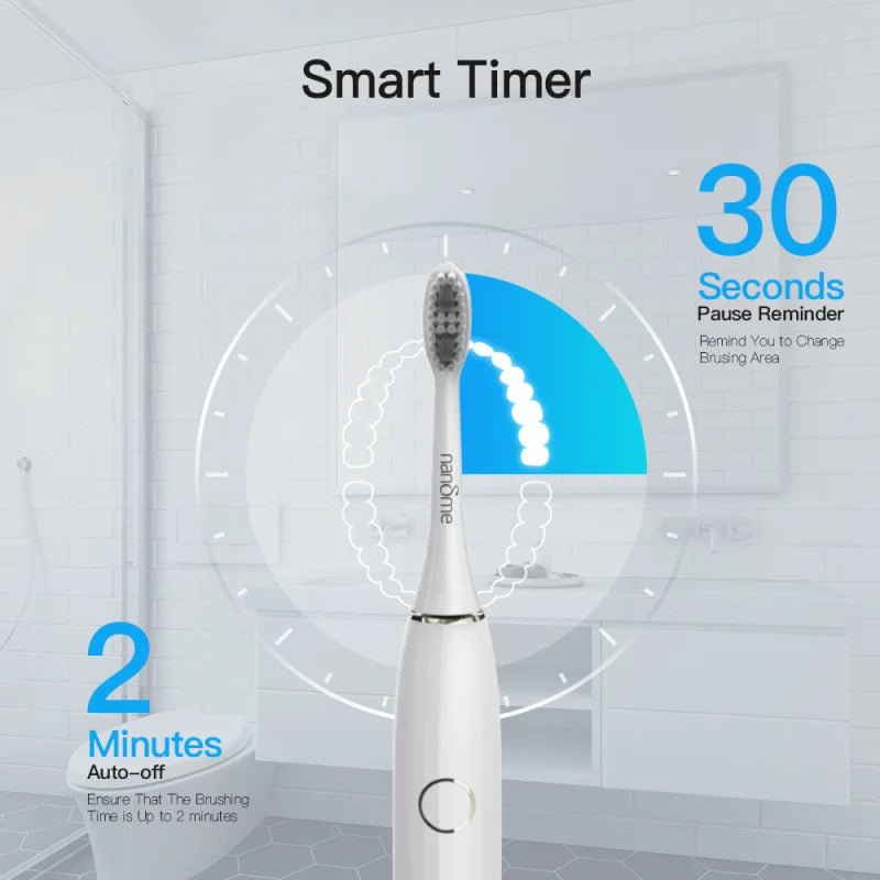 Storazone Nandme NX7000 NX8000 Smart Sonic Electric Toothbrush IPX7 Rechargeable Ultrasound Tooth Brush Ultrasonic Teethbrush