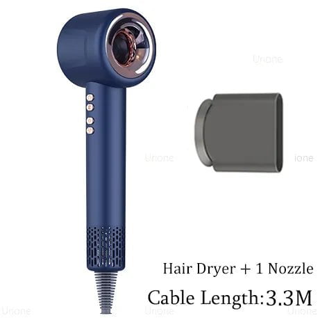 Storazone Navy Blue 1 Parts / EU Super Hair Dryer 220V Leafless Hair dryer Personal Hair Care Styling Negative Ion Tool Constant Anion Electric Hair Dryers