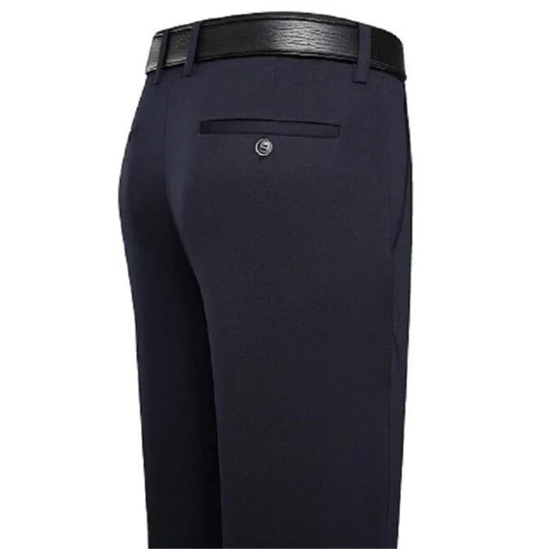 Storazone Navy Blue / 31 2020 Mens Suit Pants Autumn Spring Business Dress Pants Casual Straight Pants Male cashmere trousers pantalon de vestir hombre