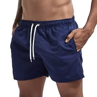 Storazone Navy Blue / 4XL Swim Trunks Swim Shorts for Men Quick Dry Board Shorts Bathing Suit Breathable Drawstring With Pockets for Surfing Beach Summer