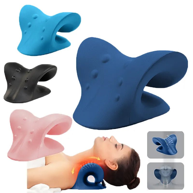 Storazone Neck Massage Pillow Neck Stretcher Shoulder Relaxer Cervical Spine Alignment Traction Device Pillow For Body Muscle Pain Relief