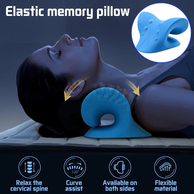 Storazone Neck Massage Pillow Neck Stretcher Shoulder Relaxer Cervical Spine Alignment Traction Device Pillow For Body Muscle Pain Relief