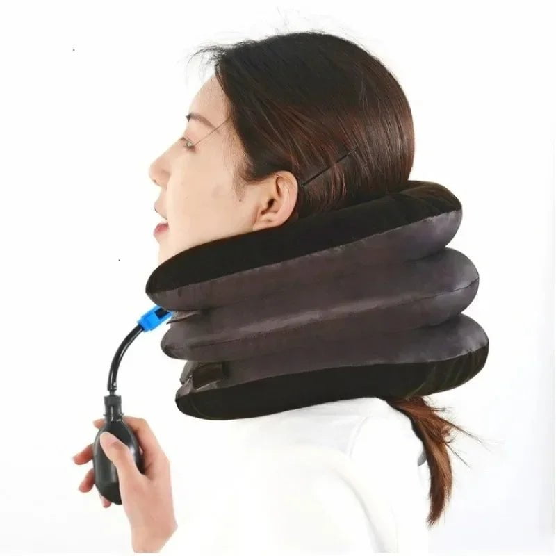 Storazone Neck Stretcher Inflatable Air Neck Traction Apparatus Device Soft Neck Cervical Collar Pillow Health Care