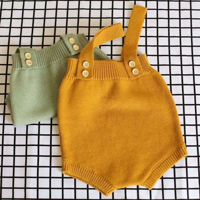 Storazone New 2022 Baby Knitting Rompers Cute Overalls Newborn Baby Boys Clothes Infantil Baby Girl Boy Sleeveless Romper Jumpsuit 0-24M